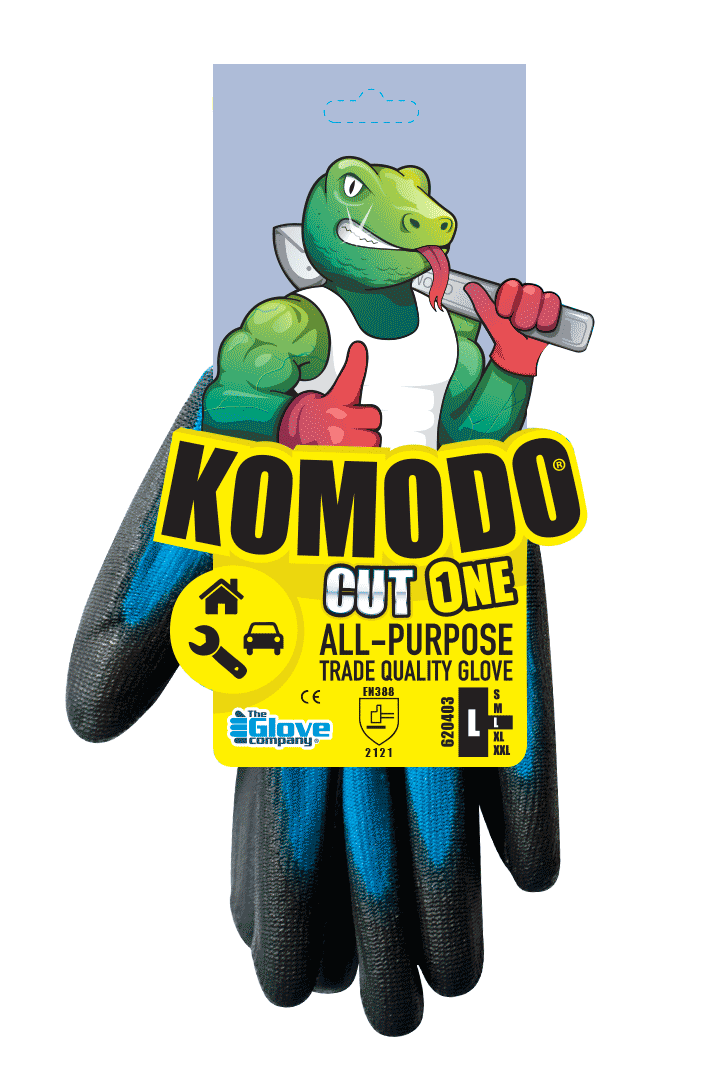 Cut 1 Gloves Individually Tagged MEDIUM - Komodo