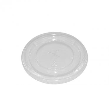 Costwise' P.E.T Cold Cup Lid Flat, with straw slot (suit 425ml cups) - Castaway
