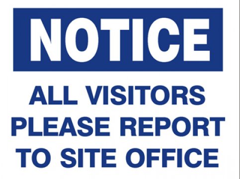 Notice Safety Sign, Corflute, 600 x 450mm - Esko