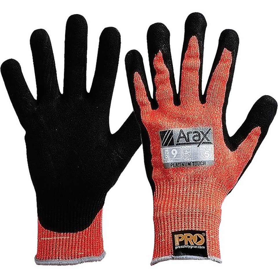 ARAX® Platinum PU/Nitrile Foam Dip on Red 13G Liner, Size 8 - Paramount
