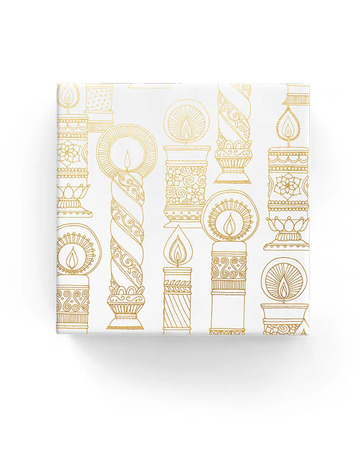 Vintage Candle Wrap White Gold - Bee Dee