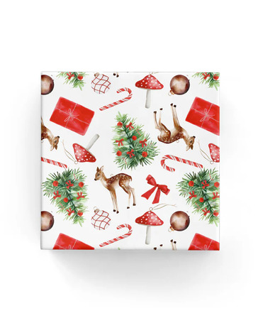 Watercolour Xmas Ornaments Wrap - Bee Dee