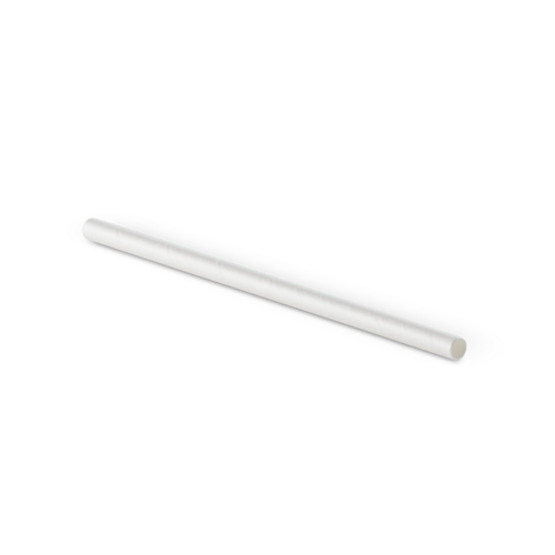 Paper Straw Endura White  8mm X 185mm Unwrapped White 8MM X 185MM      - Detpak
