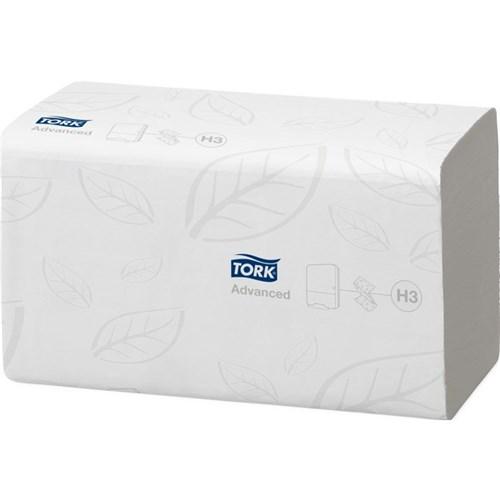 Tork H3 Advanced Singlefold Flushable Hand Towels 2 Ply Carton 15