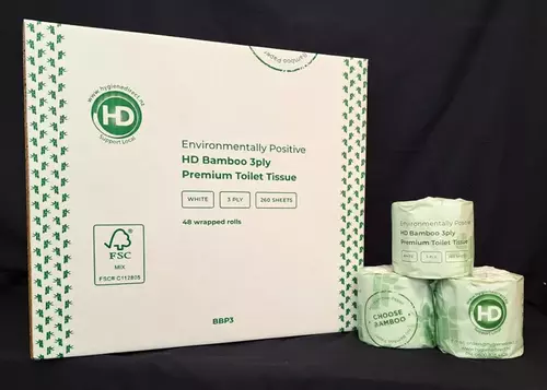 Toilet Rolls Premium 3ply 260sh - Bamboo Paper Pallet 32 cartons - Hygiene Direct