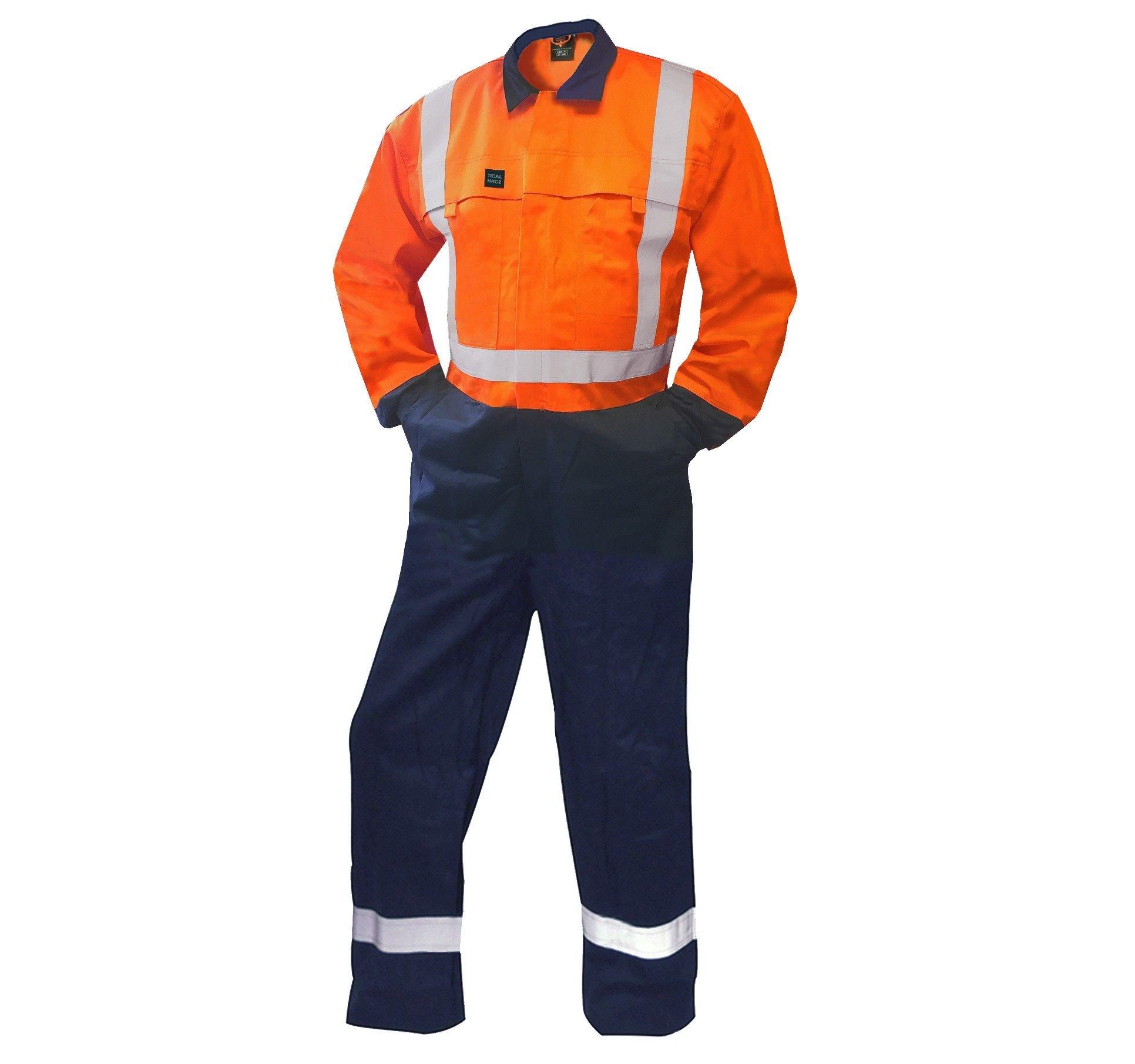 Fr Overall, 240 Gsm.88/12 11 Cal, Orange/Navy D/N-Size 8