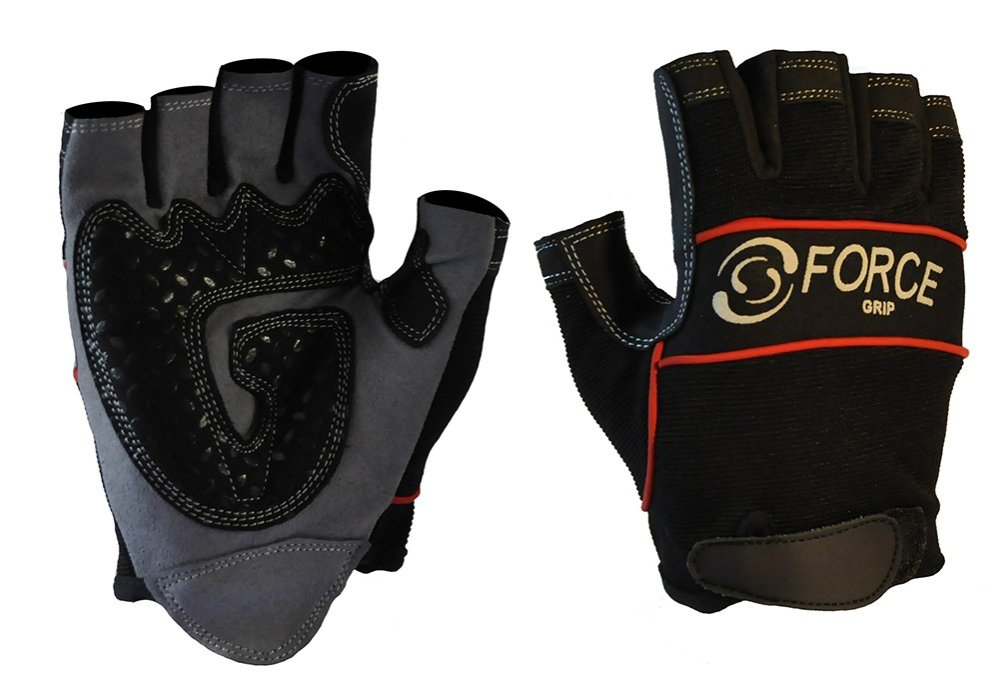 Fingerless Mechanics Glove, Black-Size Xl