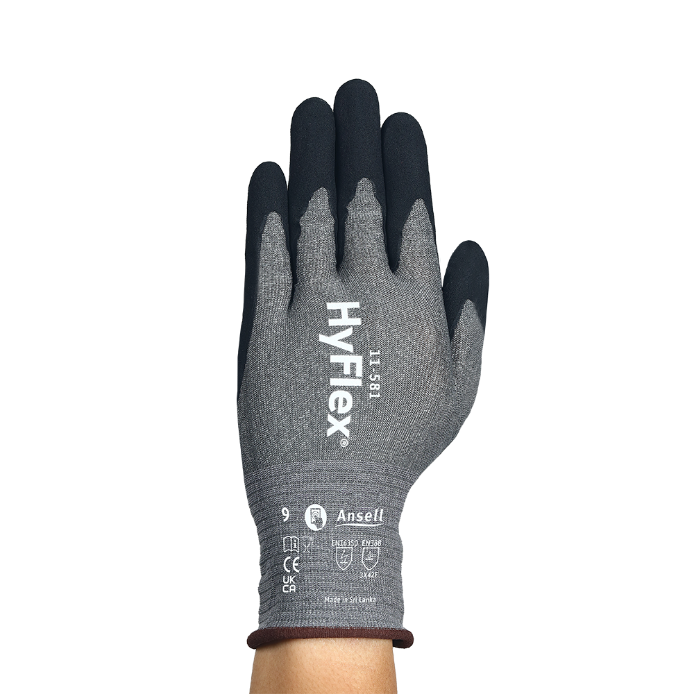 Ansell Hyflex 11-581 Nitrile-Coated Cut Resistant Gloves – Ultra Light, Highest Cut Protection - 2XL