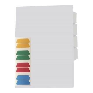 Okin L Shaped Pockets A4 4 Tab Indexed Clear