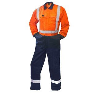 Fr Overall, 240 Gsm.88/12 11 Cal, Orange/Navy D/N-Size 5
