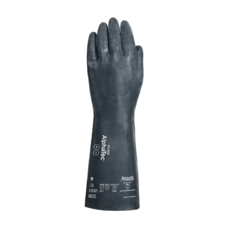 Ansell AlphaTec 53-002 Neoprene Chemical Gauntlet Gloves – Extensive Chemical Protection - L