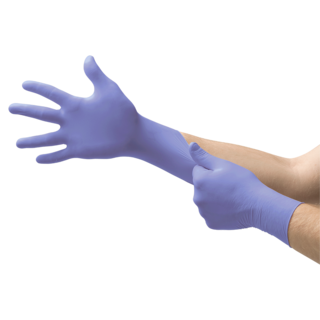 Ansell MicroFlex 93-853 Nitrile Long Cuff Disposable Gloves for Chemical Splashes and Chemotherapy Drug Handling - XS